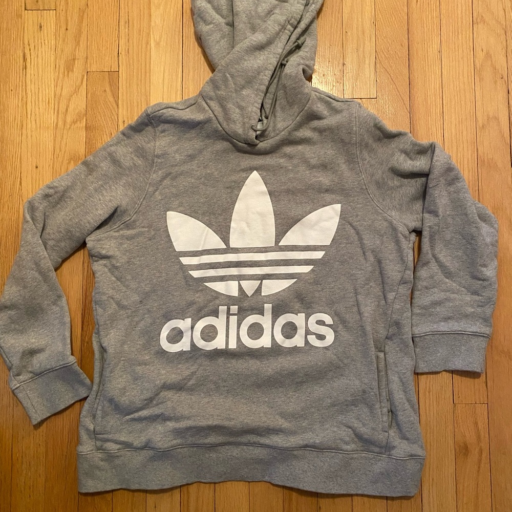 Adidas XL hoodie, gray